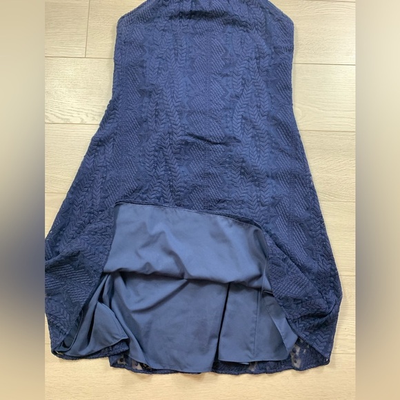 Theory Nayline Embroidered Navy Lace Dress - Picture 12 of 14